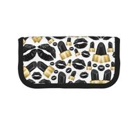EZDLOWVBA Cool Black Lips Print Pencil Case for Student Teens Adults Pencil Bag Case Kids Pencil Box Storage Bags Girls Pen Pouch Big Capacity