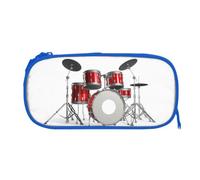 EZDLOWVBA Cool Drum Set Print Pencil Cases Boys Girls Lovely Pencilcase with Zip Organizer for Students Pencil Case for Daughter Son Desk Pencil Pouch