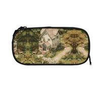 EZDLOWVBA Country Cottage Print Pencil Cases Boys Girls Lovely Pencilcase with Zip Organizer for Students Pencil Case for Daughter Son Desk Pencil Pouch
