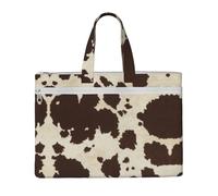 EZDLOWVBA Cow Fur Print Print Canvas Tote File Bag Suitable For Studying, Traveling, Traveling, Commuting, Etc.