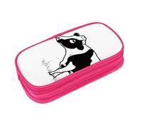 EZDLOWVBA Cow in Black and White Print Pencil Cases Boys Girls Lovely Pencilcase with Zip Organizer for Students Pencil Case for Daughter Son Desk Pencil Pouch