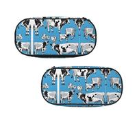 EZDLOWVBA Cow Print Pencil Cases Boys Girls Lovely Pencilcase with Zip Organizer for Students Pencil Case for Daughter Son Desk Pencil Pouch