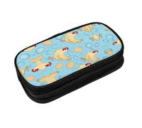 EZDLOWVBA Creative Cartoon Chicken Print Pencil Cases Boys Girls Lovely Pencilcase with Zip Organizer for Students Pencil Case for Daughter Son Desk Pencil Pouch