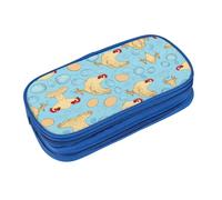 EZDLOWVBA Creative Cartoon Chicken Print Pencil Cases Boys Girls Lovely Pencilcase with Zip Organizer for Students Pencil Case for Daughter Son Desk Pencil Pouch