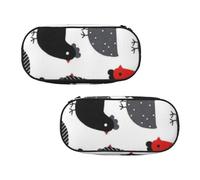 EZDLOWVBA Creative Cartoon Chicken Print Pencil Cases Boys Girls Lovely Pencilcase with Zip Organizer for Students Pencil Case for Daughter Son Desk Pencil Pouch