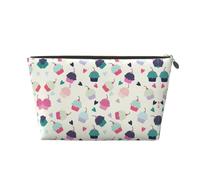 EZDLOWVBA Cupcake Candy Hearts Sweet Print Makeup Bag Cosmetic Bag for Purse Travel Make Up Organizer for Handbag,Waterproof Beauty Pouch for Women and Girls