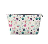 EZDLOWVBA Cupcake Candy Hearts Sweet Print Makeup Bag Cosmetic Bag for Purse Travel Make Up Organizer for Handbag,Waterproof Beauty Pouch for Women and Girls
