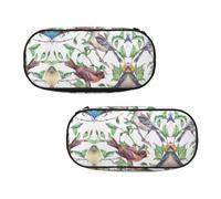 EZDLOWVBA Cute Bird Print Pencil Cases Boys Girls Lovely Pencilcase with Zip Organizer for Students Pencil Case for Daughter Son Desk Pencil Pouch