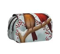 EZDLOWVBA Cute Birds Print Pencil Case Large Capacity Pen Pouch Pencil Bag with 2 Compartments Pen Holder Organizer Stationery Bag