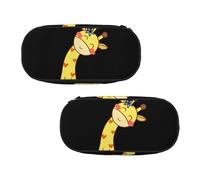 EZDLOWVBA Cute Bow Giraffe Print Pencil Cases Boys Girls Lovely Pencilcase with Zip Organizer for Students Pencil Case for Daughter Son Desk Pencil Pouch