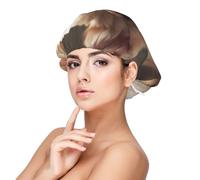 EZDLOWVBA Cute Chihuahua Print Adult's Satin Sleeping Cap - Adjustable Elastic Sleep Bonnet - Perfect for Overnight Hairstyles and Hair Care Black