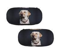 EZDLOWVBA Cute Labrador Dog Print Pencil Cases Boys Girls Lovely Pencilcase with Zip Organizer for Students Pencil Case for Daughter Son Desk Pencil Pouch