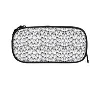 EZDLOWVBA Cute Penguins Sketch Print Pencil Cases Boys Girls Lovely Pencilcase with Zip Organizer for Students Pencil Case for Daughter Son Desk Pencil Pouch