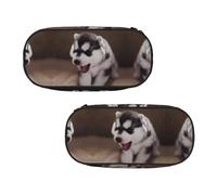 EZDLOWVBA Cute Puppy Print Pencil Cases Boys Girls Lovely Pencilcase with Zip Organizer for Students Pencil Case for Daughter Son Desk Pencil Pouch
