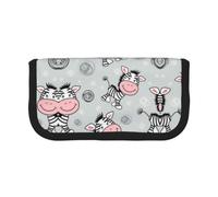 EZDLOWVBA Cute Zebra Print Pencil Case for Student Teens Adults Pencil Bag Case Kids Pencil Box Storage Bags Girls Pen Pouch Big Capacity