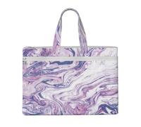 EZDLOWVBA Dark Purple Texture Marble Print Canvas Tote File Bag Suitable For Studying, Traveling, Traveling, Commuting, Etc.