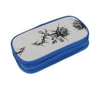 EZDLOWVBA Dark Thorny Rose Print Pencil Cases Boys Girls Lovely Pencilcase with Zip Organizer for Students Pencil Case for Daughter Son Desk Pencil Pouch