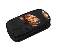 EZDLOWVBA Decaying Rose Print Pencil Cases Boys Girls Lovely Pencilcase with Zip Organizer for Students Pencil Case for Daughter Son Desk Pencil Pouch