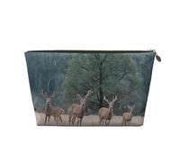 EZDLOWVBA Deers Picture Print Makeup Bag Cosmetic Bag for Purse Travel Make Up Organizer for Handbag,Waterproof Beauty Pouch for Women and Girls
