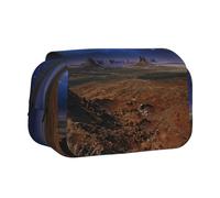 EZDLOWVBA Desert Monument Valley Landscape Print Pencil Case Large Capacity Pen Pouch Pencil Bag with 2 Compartments Pen Holder Organizer Stationery Bag
