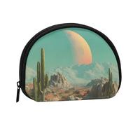 EZDLOWVBA Desert Print Printed Mini Coin Purse with Zipper â€“ Small Wallet for Women & Men, Compact Travel Money Organizer