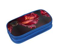 EZDLOWVBA Dewdrops On Red Rose Print Pencil Cases Boys Girls Lovely Pencilcase with Zip Organizer for Students Pencil Case for Daughter Son Desk Pencil Pouch