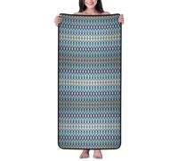 EZDLOWVBA Diamonds Patterns Print Decorative Bath Towels Absorbent Microfiber Coral Velet Shower Towel Floral Soft Towel For Bathroom