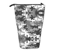 EZDLOWVBA Digital Camo Print Stationery Bag for Boys & Girls, Stand Pencil Holder, Zip Pencil Case, Telescopic Case, Students & Office Middle School