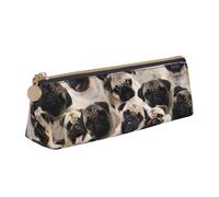 EZDLOWVBA Dog Print Cute Pencil Case for Girls Boys,Leather Stationery Organizer Box School Office Supplies Case