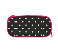 EZDLOWVBA Dot Black & White Print Pencil Cases Boys Girls Lovely Pencilcase with Zip Organizer for Students Pencil Case for Daughter Son Desk Pencil Pouch
