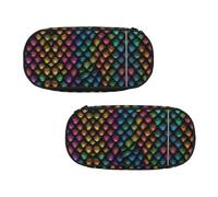 EZDLOWVBA Dragon Scale Print Pencil Cases Boys Girls Lovely Pencilcase with Zip Organizer for Students Pencil Case for Daughter Son Desk Pencil Pouch