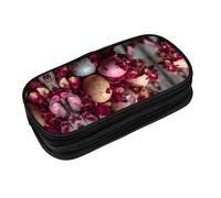 EZDLOWVBA Easter Eggs Piled with Rose Print Pencil Cases Boys Girls Lovely Pencilcase with Zip Organizer for Students Pencil Case for Daughter Son Desk Pencil Pouch