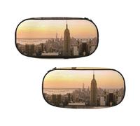 EZDLOWVBA Empire State Building Print Pencil Cases Boys Girls Lovely Pencilcase with Zip Organizer for Students Pencil Case for Daughter Son Desk Pencil Pouch