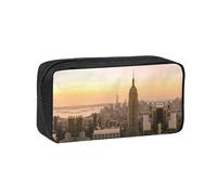 EZDLOWVBA Empire State Building Print Portable Student Kids Pencil Case Pen Bag Durable Stationery Pouch,Capacity Bag Pouch Holder