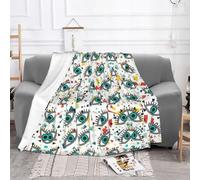 EZDLOWVBA Evil Eyes Print Fleece Throw Blanket For Couch Sofa Bed, Cozy Fuzzy Soft Lightweight Warm Blankets For All Seasons