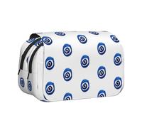 EZDLOWVBA Evil Eyes Print Pencil Case Large Capacity Pen Pouch Pencil Bag with 2 Compartments Pen Holder Organizer Stationery Bag