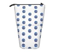 EZDLOWVBA Evil Eyes Print Stationery Bag for Boys & Girls, Stand Pencil Holder, Zip Pencil Case, Telescopic Case, Students & Office Middle School