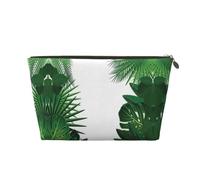 EZDLOWVBA Exotic Fantasy Hawaiian Tropical Palm Leaves Print Makeup Bag Cosmetic Bag for Purse Travel Make Up Organizer for Handbag,Waterproof Beauty Pouch for Women and Girls