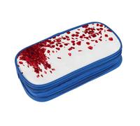 EZDLOWVBA Falling Rose Petals Print Pencil Cases Boys Girls Lovely Pencilcase with Zip Organizer for Students Pencil Case for Daughter Son Desk Pencil Pouch