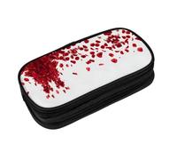 EZDLOWVBA Falling Rose Petals Print Pencil Cases Boys Girls Lovely Pencilcase with Zip Organizer for Students Pencil Case for Daughter Son Desk Pencil Pouch