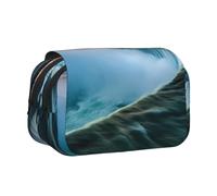 EZDLOWVBA Falls Natural Landscape Print Pencil Case Large Capacity Pen Pouch Pencil Bag with 2 Compartments Pen Holder Organizer Stationery Bag
