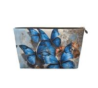 EZDLOWVBA Flower Butterfly Print Makeup Bag Cosmetic Bag for Purse Travel Make Up Organizer for Handbag,Waterproof Beauty Pouch for Women and Girls