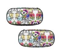 EZDLOWVBA Flowers Birds Leaves Branches Print Pencil Cases Boys Girls Lovely Pencilcase with Zip Organizer for Students Pencil Case for Daughter Son Desk Pencil Pouch