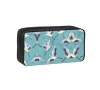 EZDLOWVBA Flying Cranes Print Portable Student Kids Pencil Case Pen Bag Durable Stationery Pouch,Capacity Bag Pouch Holder