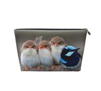 EZDLOWVBA Four Birds Print Makeup Bag Cosmetic Bag for Purse Travel Make Up Organizer for Handbag,Waterproof Beauty Pouch for Women and Girls