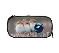 EZDLOWVBA Four Birds Print Pencil Cases Boys Girls Lovely Pencilcase with Zip Organizer for Students Pencil Case for Daughter Son Desk Pencil Pouch