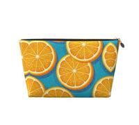 EZDLOWVBA Fresh Orange Fruit Print Makeup Bag Cosmetic Bag for Purse Travel Make Up Organizer for Handbag,Waterproof Beauty Pouch for Women and Girls
