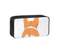 EZDLOWVBA Funny Corgi Butt Brown Print Portable Student Kids Pencil Case Pen Bag Durable Stationery Pouch,Capacity Bag Pouch Holder