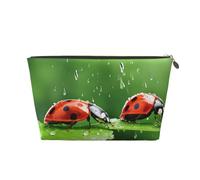 EZDLOWVBA Funny Ladybug Print Makeup Bag Cosmetic Bag for Purse Travel Make Up Organizer for Handbag,Waterproof Beauty Pouch for Women and Girls