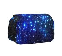 EZDLOWVBA Galaxy Stars Print Pencil Case Large Capacity Pen Pouch Pencil Bag with 2 Compartments Pen Holder Organizer Stationery Bag